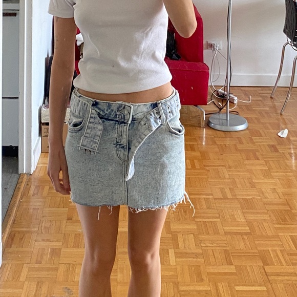 Bershka low rise denim skirt - Picture 2 of 8